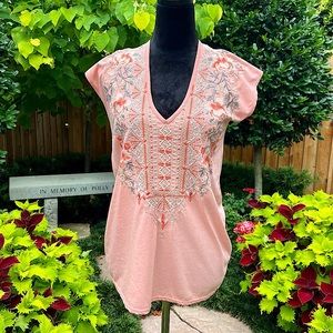 Johnny Was Calida Deep Scoop T-Shirt, Size S